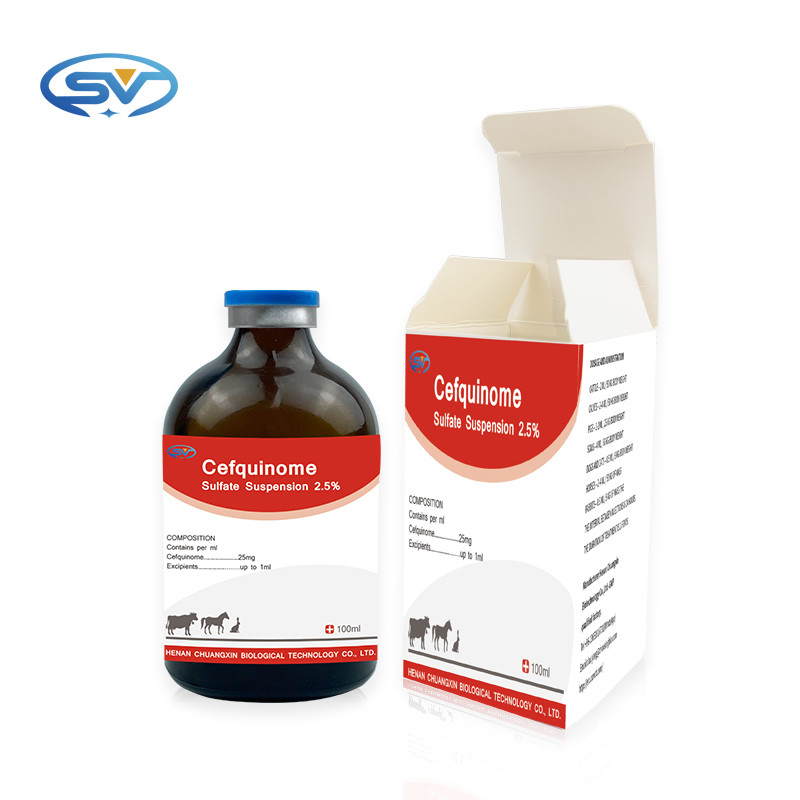 Cefquinome Sulfate 2.5% Suspension Veterinary Injectable Drugs For Cattle Calves Sheep Horses Dogs Cats