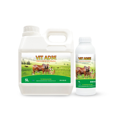 Oral Solution Medicine 500ml 1000ml Vitamin AD3E Oral solution Use To Cattle Poultry Dogs And Cats