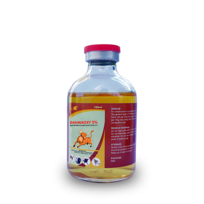 5% Oxytetracycline Hcl Veterinary Injectable Drugs Wide Spectrum Bacteriostatic Antibiotic
