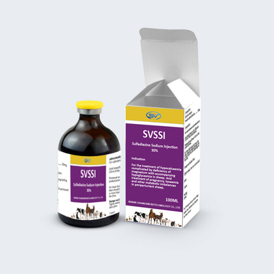 Veterinary Injectable Drugs 30% Sulfadiazine Sodium Injection Drugs For Sensitive Bacterial Infection