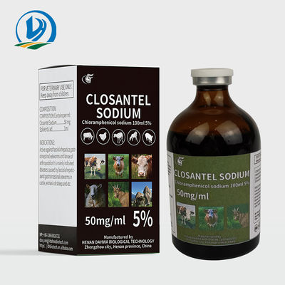 Fasciola Hepatica Veterinary Medicine Drugs Yellowish 5% Closantel Sodium Injection