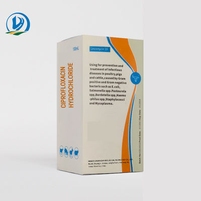 Veterinary Medicine Drugs Antiurinary 2% Ciprofloxacln Hydrochloride 100ml For Gram Bacterial Infection