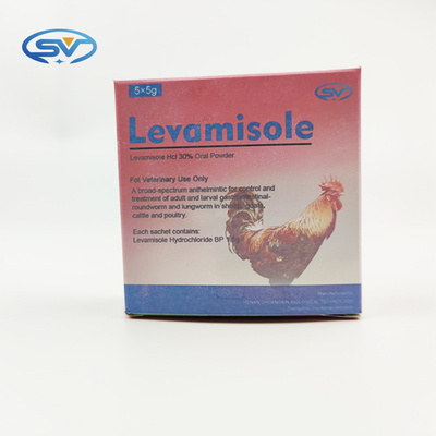 CAS 16595-80-5 Veterinary Antiparasitic Drugs 30% Levamisole Hydrochloride