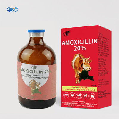Veterinary medicine drug Amoxicillin  20% injection supply from Chinese manufacturers